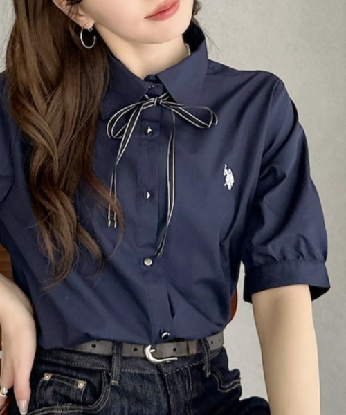 U.S. POLO ASSN.（ユーエスポロアッスン） ブラウス シャツ 半袖 「Ada 