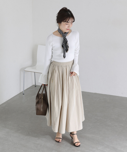 La TOTALITE（ラ トータリテ） ロング スカート 「洗える」タフタ