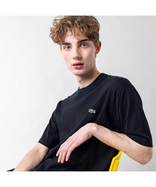「LACOSTE」 半袖ニット 5 オフホワイト メンズ_画像2