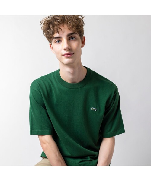 「LACOSTE」 半袖ニット 5 オフホワイト メンズ_画像8
