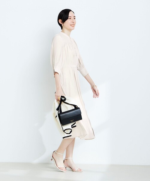 「NOLLEY'S」 7分袖ワンピース 36 ベージュ レディースの画像