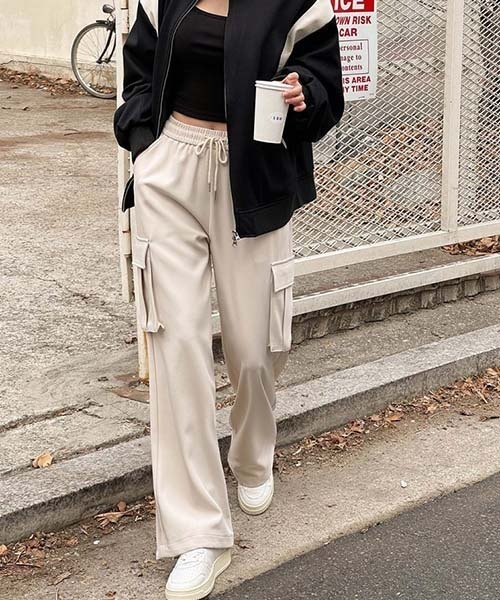 「SONA」 カーゴパンツ LONG グレー レディース_画像2
