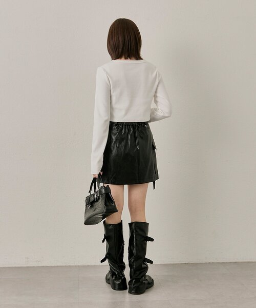 M-LINE スカート 「mline」エナメル ミニスカート : ZOZOTOWN Yahoo!店