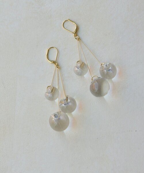 ピアス 鈴玉クリアピアス レディースの画像