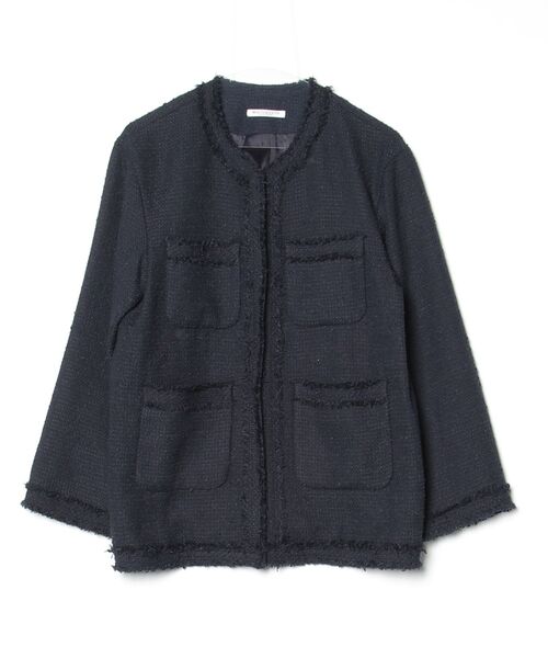 UNITED ARROWS ネイビー ノーカラージャケット 38 BEAUTY＆YOUTH UNITED ARROWS ノーカラージャケット M ネイビー
