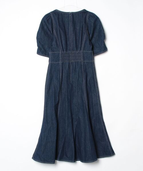 「WILLSELECTION」 半袖ワンピース MEDIUM ネイビー レディース_画像2
