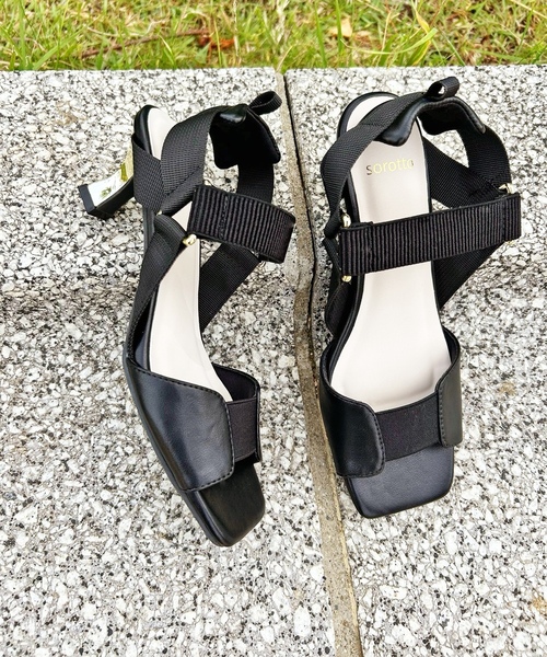 「SOROTTO」 ヒールサンダル M シルバー レディース_画像6