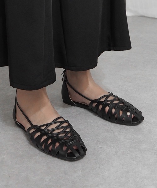 「minia」 フラットサンダル M シルバー レディース_画像6