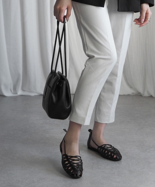 「minia」 フラットサンダル M シルバー レディース_画像9