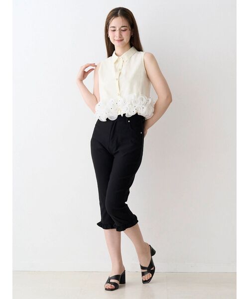 CALNAMUR（カルナムール） パンツ サブリナパンツ レディース