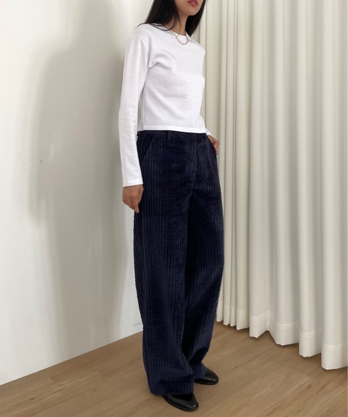 「Didot.showroom」 長袖カットソー FREE ラベンダー レディース_画像4