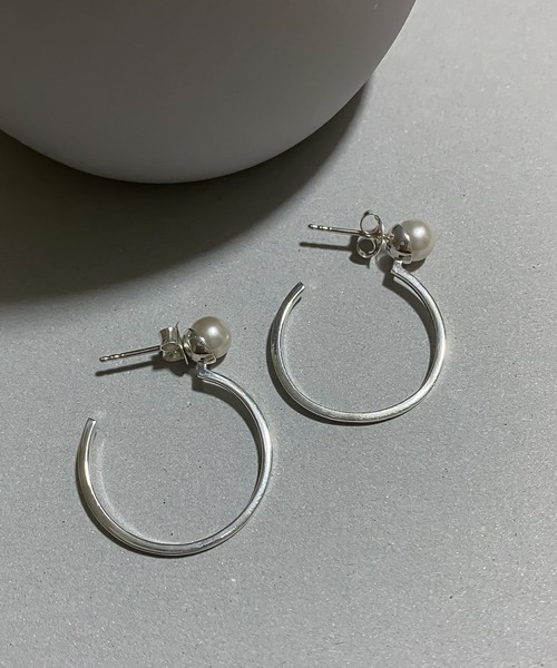 Blanche（ブランシュ） ピアス フープデザイパールピアス Toile(トワル 