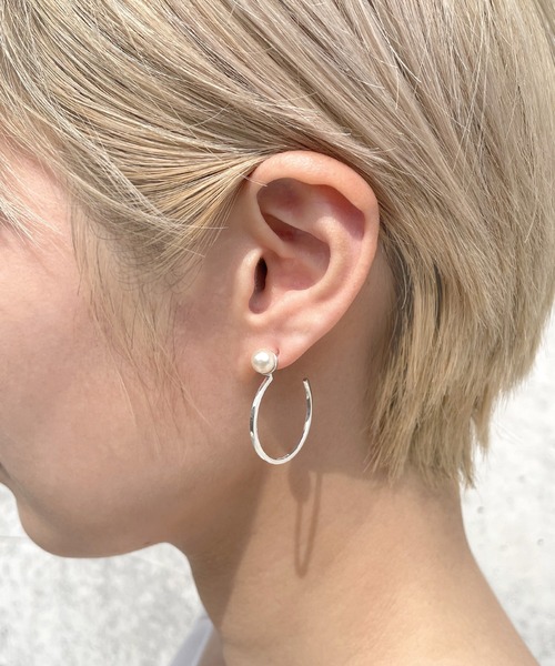 Blanche（ブランシュ） ピアス フープデザイパールピアス Toile(トワル 