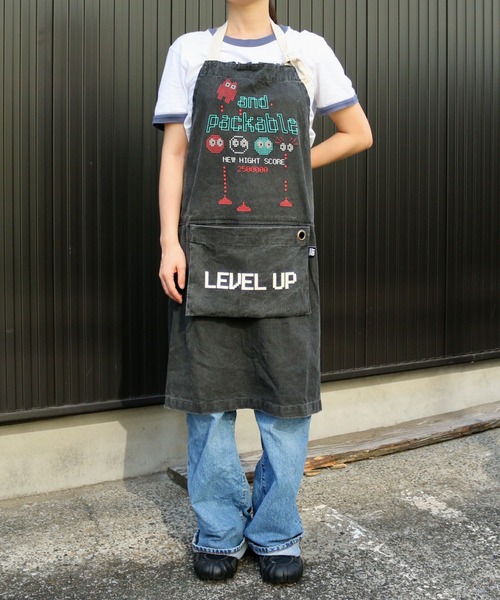 GLOBAL FORME CONCRETE エプロン 「AND PACKABLE」PAP コットン