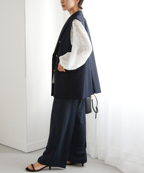 専用※JOURNAL STANDARD relume T/Wギャバネイビージレ JOURNAL STANDARD relume ベスト T/Wギャバネイビージレ