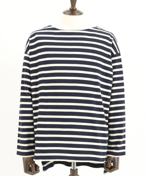 マディソンブルー ボートネック ワッペン付 ボーダー カットソー Tシャツ マディソンブルー MADISONBLUE ワッペン付き ボートネック