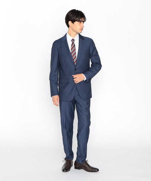 2679【美品】TFW49 セットアップスーツ ストレッチ素材 ネイビー 日本製 COMME CA ISM（コムサイズム） セレモニースーツ スラックス