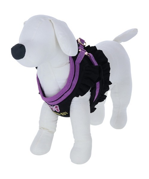 【新品未使用】スーザンランシー　ボディハーネス　小型犬・子猫用 紫の花装飾 反射 大型犬 79-107/L-XL ディヴォ ハーネス 犬用 HUNTER（ハンター） 首輪・ハーネス・リード