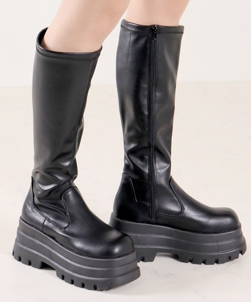 HUNTERブーツ　厚底長靴 LOVEHUNTER（ラブハンター） ブーツ 厚底ボリュームトリプルソール