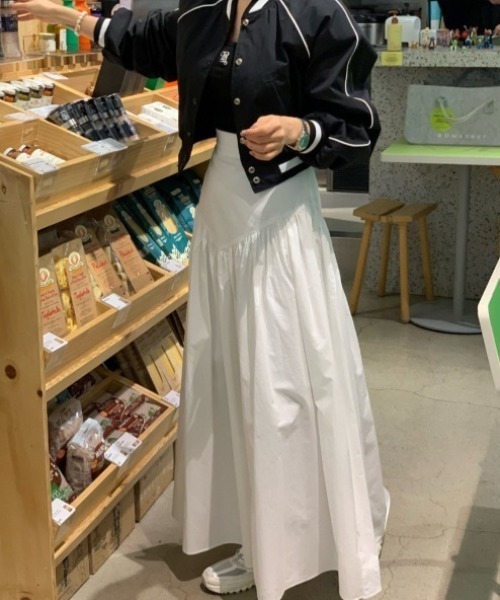 DRAWER RESORT2 カットジャカード ギャザー ロング スカート deux amour スカート ギャザーロングスカート : ZOZOTOWN Yahoo!店