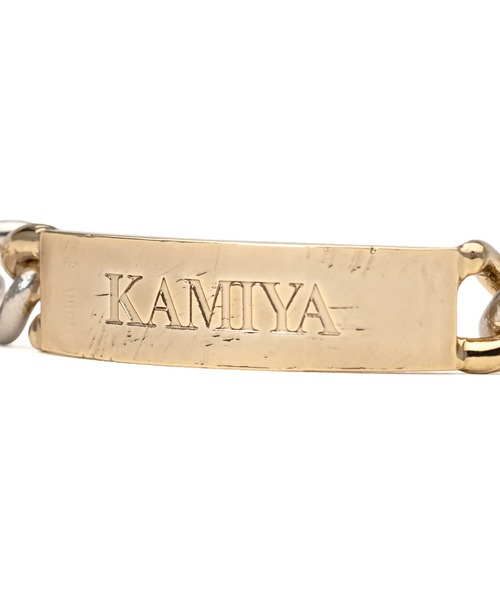 KAMIYA ID ブレスレット ロゴプレート 真鍮 シルバー ゴールド KAMIYA : ID BRACELET | BIRTH DAY
