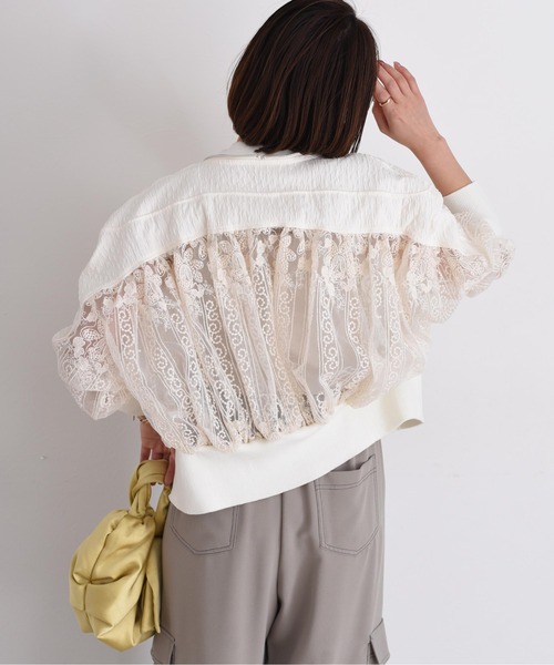 Eimee Law（エイミーロウ） ジャケット ブルゾン レースドッキング