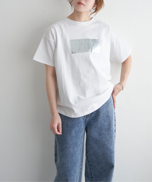 notch.（ファッション） tシャツ コットン100％ 箔プリントT