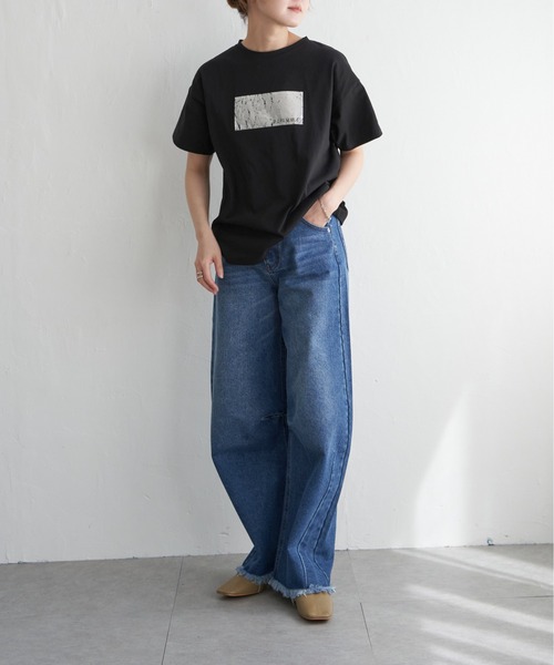 notch.（ファッション） tシャツ コットン100％ 箔プリントT