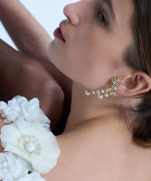 イヤリング 「IRIS47」bow pearl earring / ボウ パール イヤリング レディース