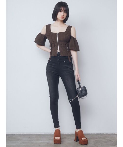 EMODA ジーンズ デニム デニムパンツ 「ELDER」FIX ハイウエストデニム  