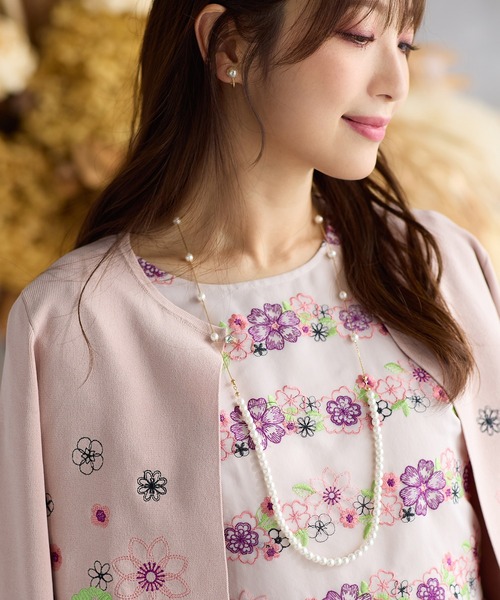 Rose Tiara ニット 刺繍ニットカーディガン レディース : ZOZOTOWN 