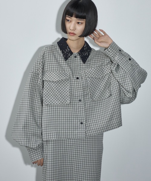 ゆ様☆プラージュ 24SS☆ワイドスリーブストライプシャツ 定価1.8万円 ワイドスリーブシャツチュニック ONE'S TRUE｜クロスプラス公式