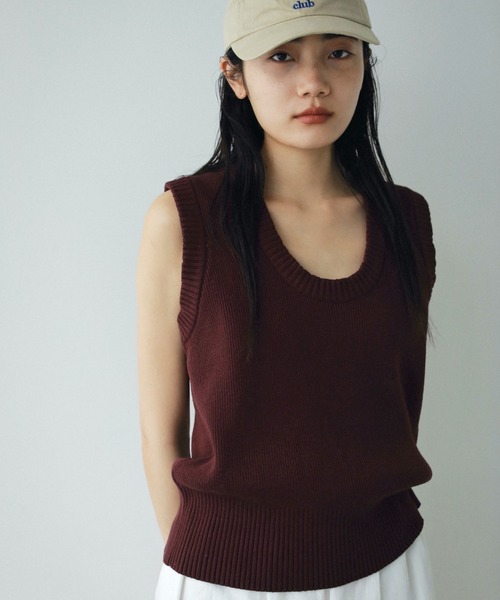 【未使用】【タグ付き】anuke Round Knit Vest anuke ニット Round Knit Vest レディース : ZOZOTOWN Yahoo!店