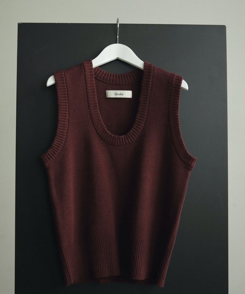 【未使用】【タグ付き】anuke Round Knit Vest anuke ニット Round Knit Vest レディース : ZOZOTOWN Yahoo!店