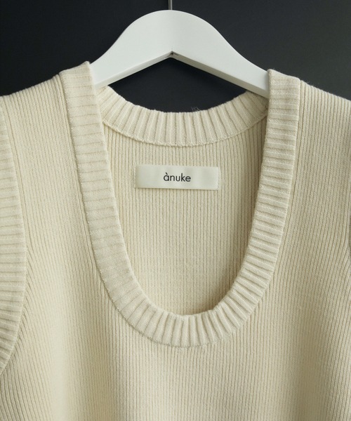 anuke ニット Round Knit Vest レディース : ZOZOTOWN Yahoo!店