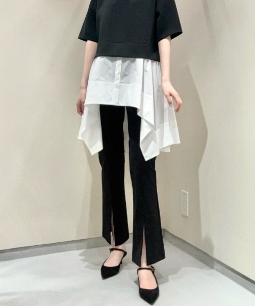LE PHIL（ル フィル） パンツ ハイストレッチフロントスリットパンツ