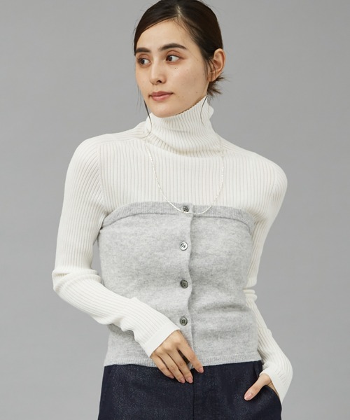 チューブトップ ベアトップ 「ADAWAS」CASHMERE TUBE TOP