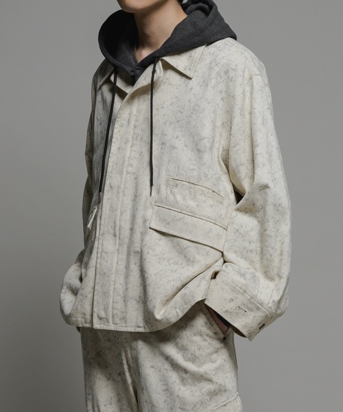 Casper John ブルゾン アウター Bleach twill flight blouson