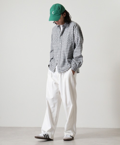 FUNALIVE シャツ ビッグシルエット ビエラ チェックシャツ