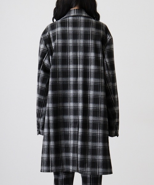 24ans チェックチェスターコート チェックチェスターコート-Unisex