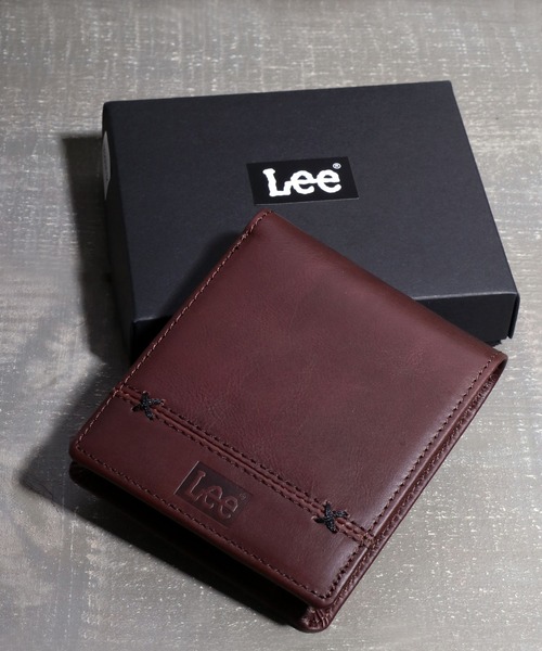 Leeの財布 Lee（リー） 財布 レザー ステッチ クロスワックスコード 2つ折り