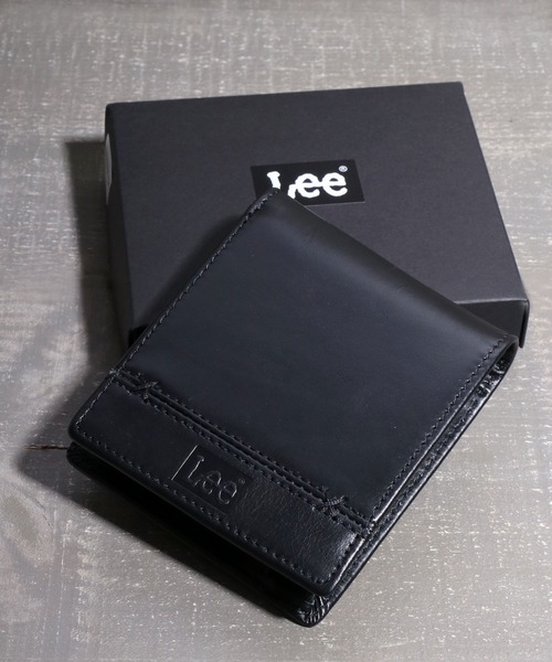 Leeの財布 Lee（リー） 財布 レザー ステッチ クロスワックスコード 2つ折り