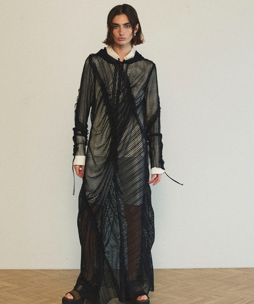 MAISON SPECIAL（メゾンスペシャル） ワンピース Mesh Fabric Docking