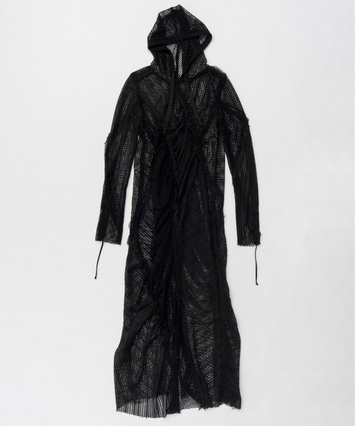ワンピース Mesh Fabric Docking Hood Dress/メッシュドッキングフードワンピース_15