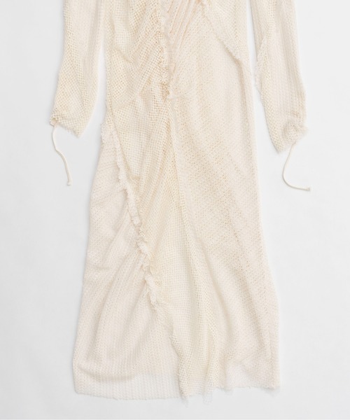 ワンピース Mesh Fabric Docking Hood Dress/メッシュドッキングフードワンピース_18