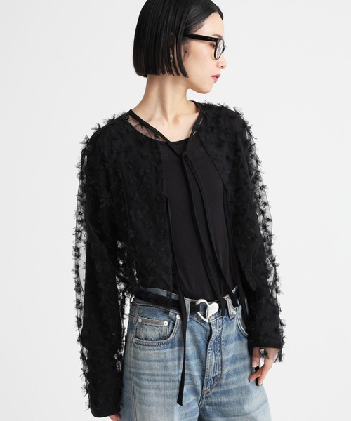 カーディガン 「VIOLETTEROOM」「別注」2WAYレースカーディガン レディース