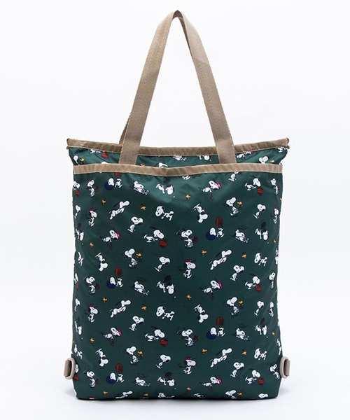 EVERYDAY TH BACKPACKスヌーピーアンドウッドストックグリーン LeSportsac デイバック リュック EVERYDAY TH BACKPACK