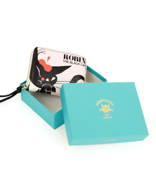 perche（ペルケ） 財布 perche×黒ねこ意匠 ROBIN / ジャバラカード