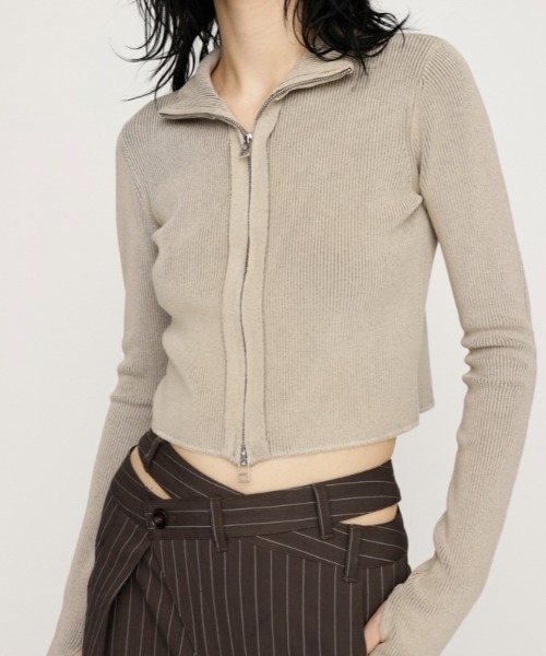 トップス y.e SLY tシャツ FRONT ZIP H/N RIB TOPS フロントジップ ハイネック