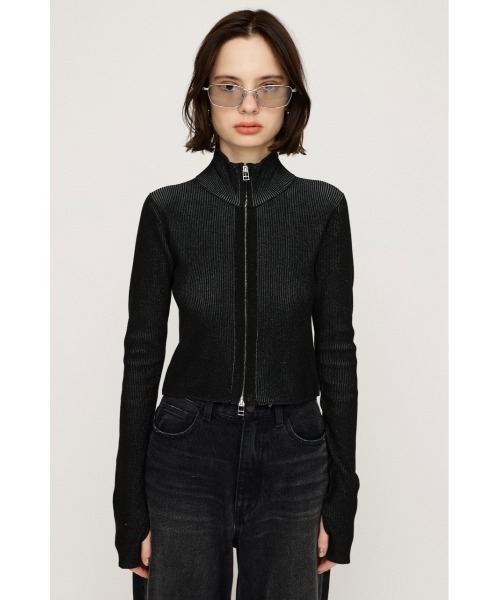 SLY tシャツ FRONT ZIP H/N RIB TOPS フロントジップ ハイネック